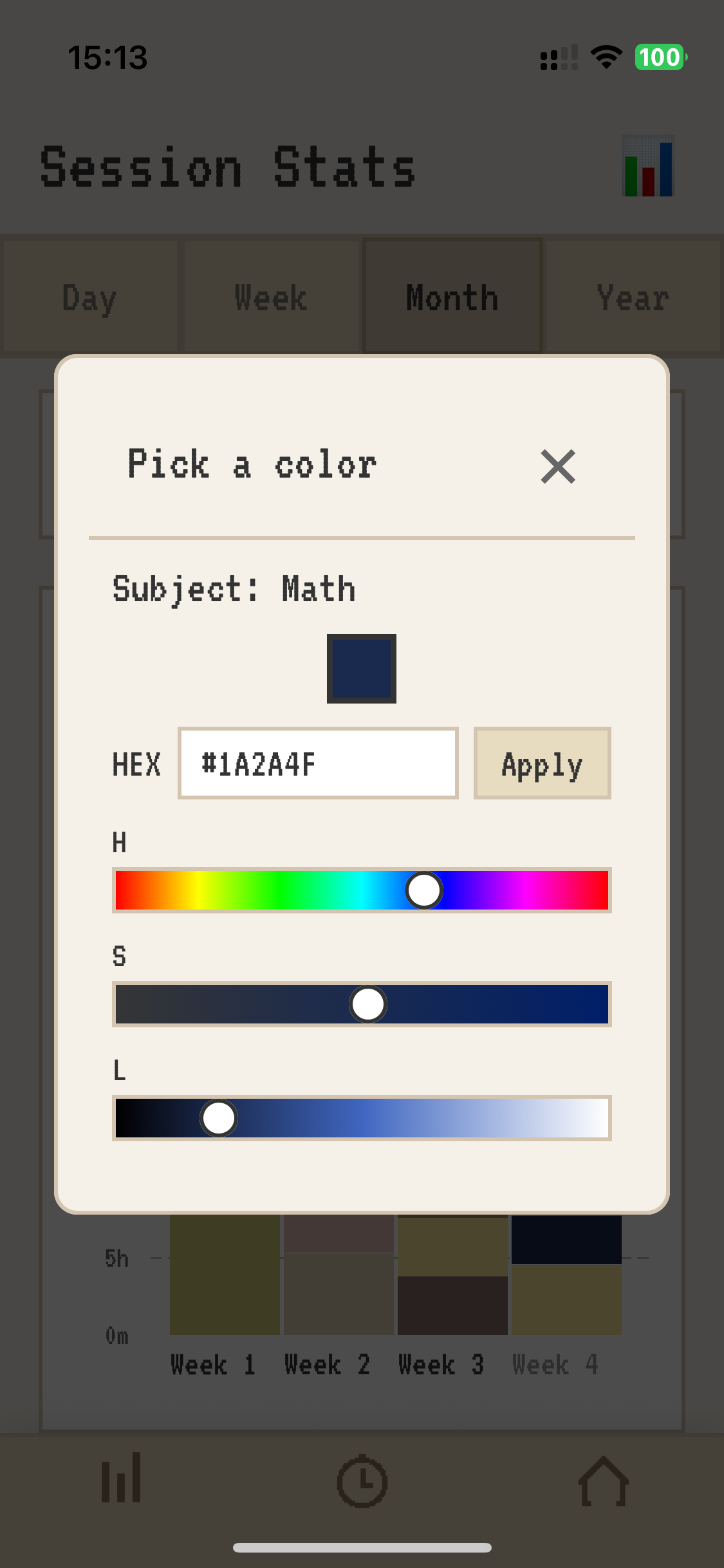 Color picker customization