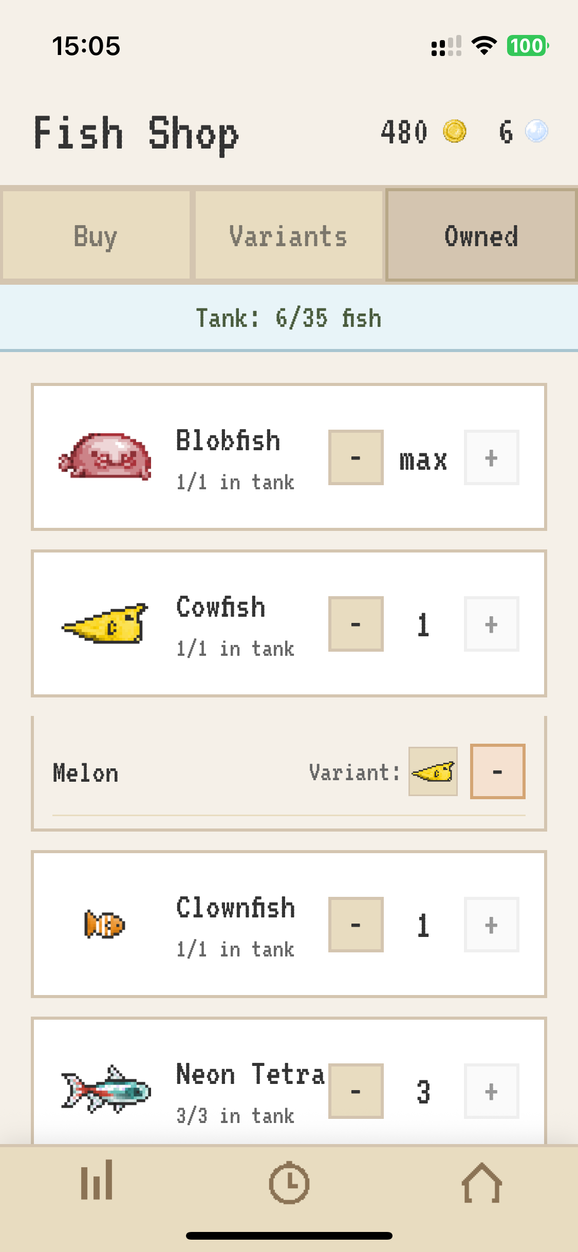 Fish shop owned collection